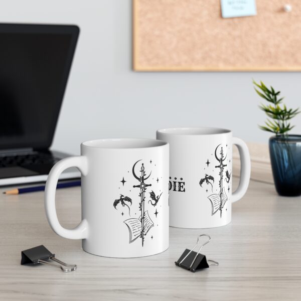 Mystical Dragon Mug - 'Fly or Die' Quote - 11oz Ceramic Coffee Cup - Image 6